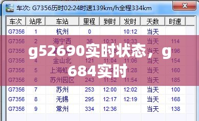 g52690实时状态，g684实时 