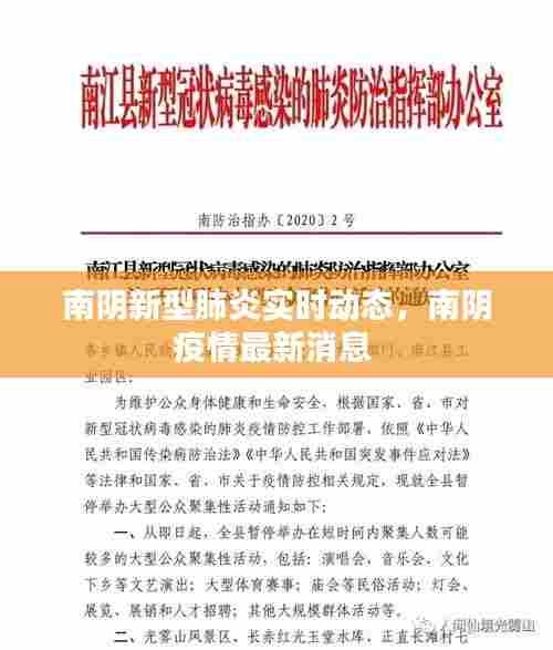 南阴新型肺炎实时动态，南阴疫情最新消息 