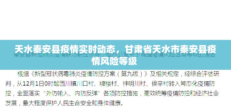 天水秦安县疫情实时动态,甘肃省天水市秦安县疫情风险等级