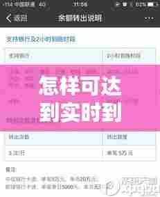 怎样可达到实时到账，怎么样才能实时到账 