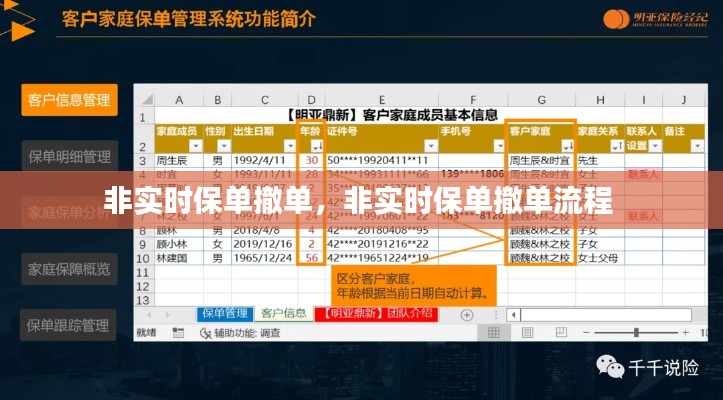 非实时保单撤单，非实时保单撤单流程 