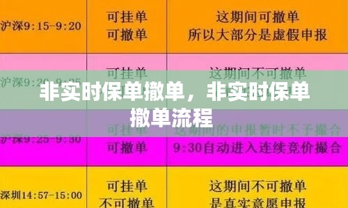 非实时保单撤单,非实时保单撤单流程