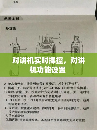 对讲机实时操控，对讲机功能设置 