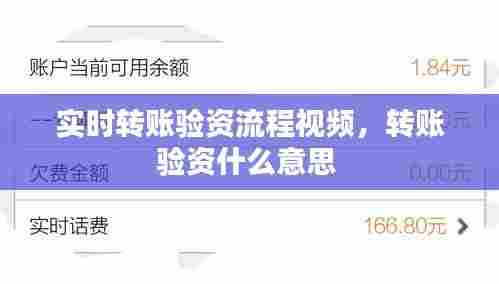 实时转账验资流程视频，转账验资什么意思 
