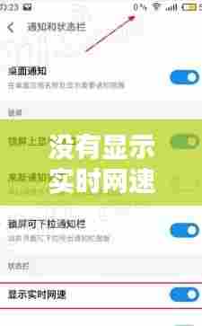 没有显示实时网速,实时网速显示不出来