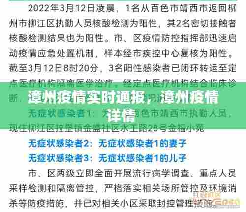 漳州疫情实时通报,漳州疫情详情