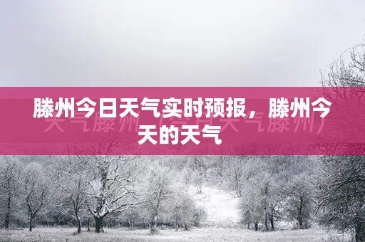 滕州今日天气实时预报,滕州今天的天气