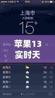 苹果13实时天气声音,苹果13实时天气声音怎么关闭