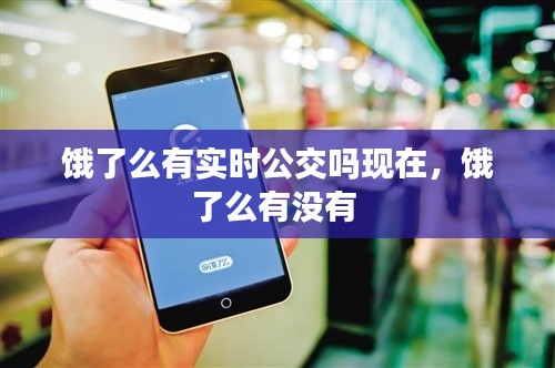 饿了么有实时公交吗现在,饿了么有没有