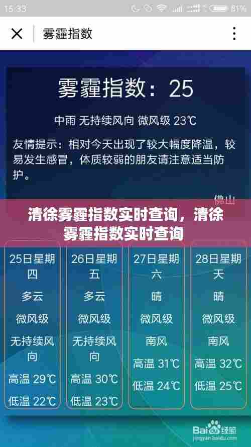 清徐雾霾指数实时查询,清徐雾霾指数实时查询
