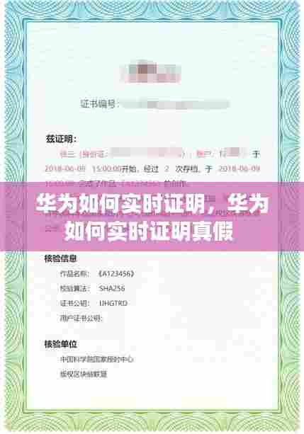 华为如何实时证明,华为如何实时证明真假