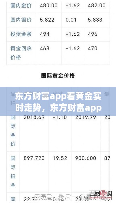 东方财富app看黄金实时走势，东方财富app看黄金实时走势 