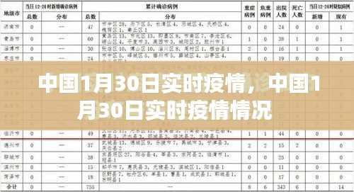 中国1月30日实时疫情,中国1月30日实时疫情情况