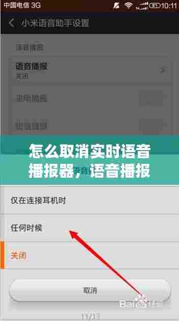 怎么取消实时语音播报器,语音播报时间怎么关闭
