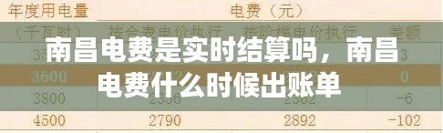 南昌电费是实时结算吗,南昌电费什么时候出账单