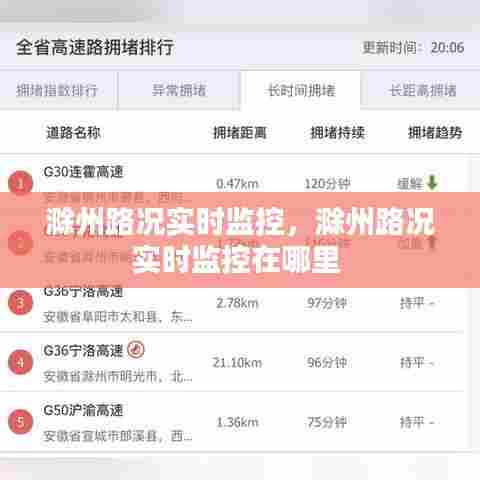 滁州路况实时监控,滁州路况实时监控在哪里