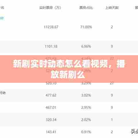 新剧实时动态怎么看视频,播放新剧么