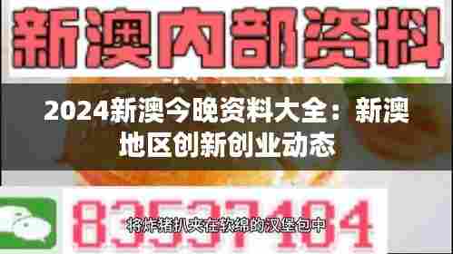 2024新澳今晚资料大全：新澳地区创新创业动态