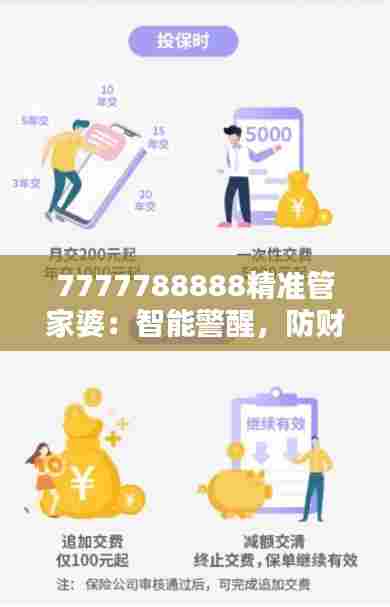 7777788888精准管家婆：智能警醒，防财务风险的守护神