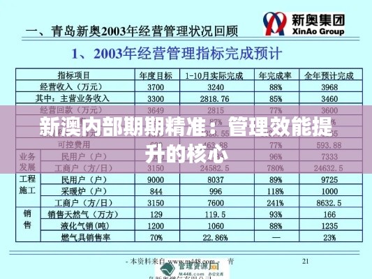 新澳内部期期精准：管理效能提升的核心