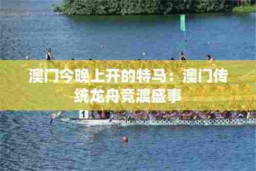 澳门今晚上开的特马：澳门传统龙舟竞渡盛事
