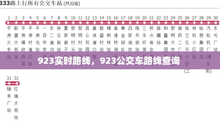 923实时路线,923公交车路线查询