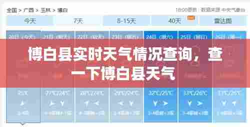博白县实时天气情况查询，查一下博白县天气 