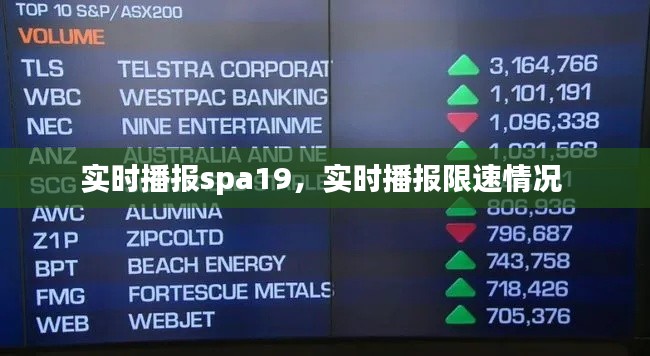 实时播报spa19，实时播报限速情况 