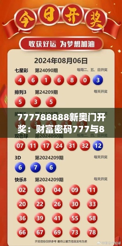 777788888新奥门开奖：财富密码777与888的神秘碰撞