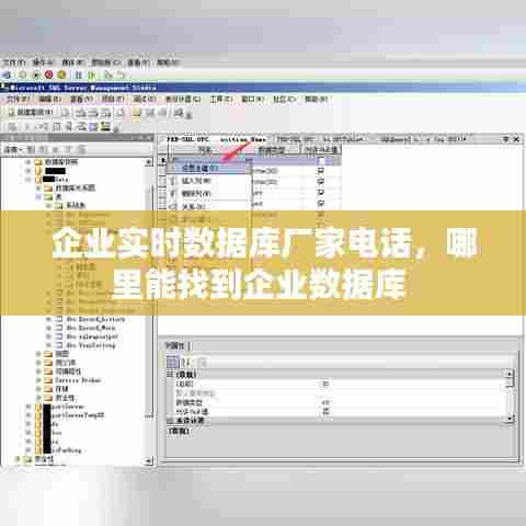 企业实时数据库厂家电话,哪里能找到企业数据库