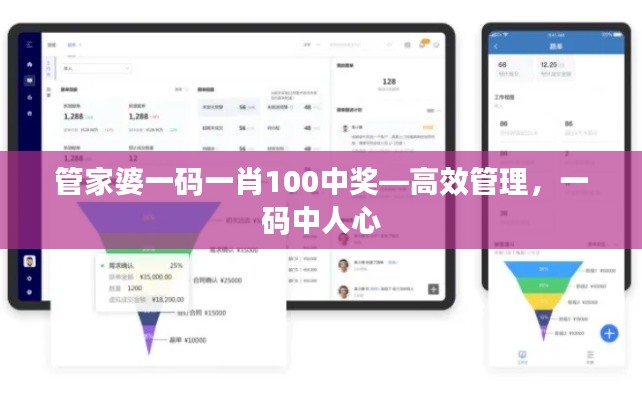 管家婆一码一肖100中奖—高效管理,一码中人心