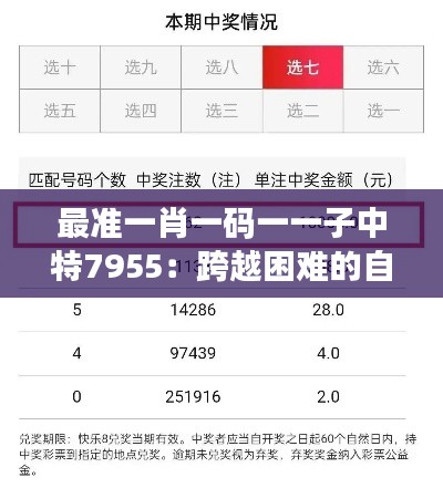 最准一肖一码一一子中特7955:跨越困难的自信力量