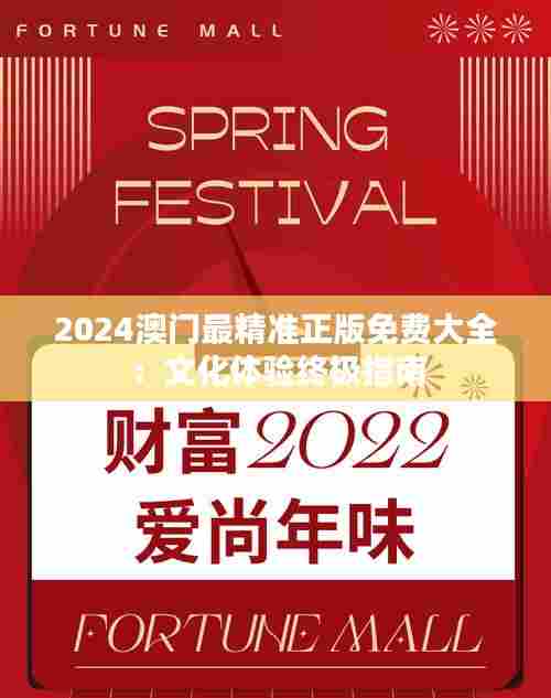 2024澳门最精准正版免费大全：文化体验终极指南