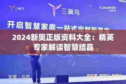 2024新奥正版资料大全：精英专家解读智慧结晶