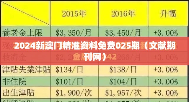 2024新澳门精准资料免费025期(文献期刊网)