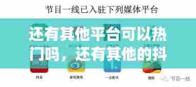 还有其他平台可以热门吗，还有其他的抖音吗 