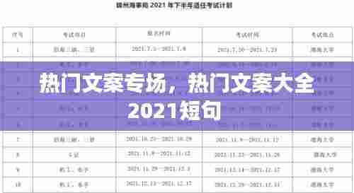 热门文案专场,热门文案大全2021短句