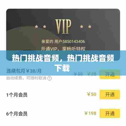 热门挑战音频,热门挑战音频下载