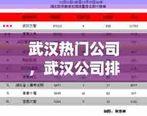 武汉热门公司,武汉公司排行榜
