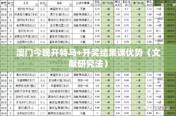 澳门今晚开特马+开奖结果课优势(文献研究法)