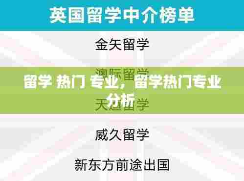 留学 热门 专业,留学热门专业分析