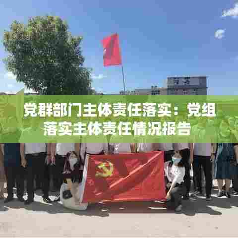 党群部门主体责任落实:党组落实主体责任情况报告