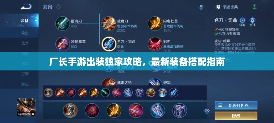 厂长手游出装独家攻略，最新装备搭配指南