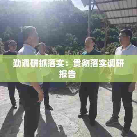 勤调研抓落实:贯彻落实调研报告