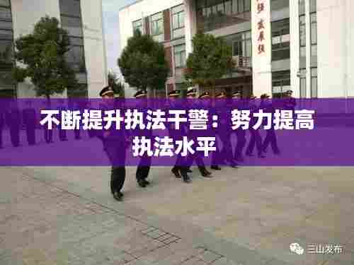 不断提升执法干警:努力提高执法水平