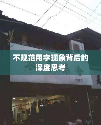 不规范用字现象背后的深度思考