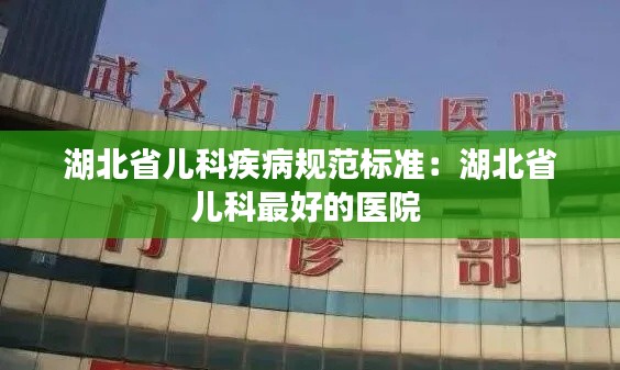 湖北省儿科疾病规范标准：湖北省儿科最好的医院 