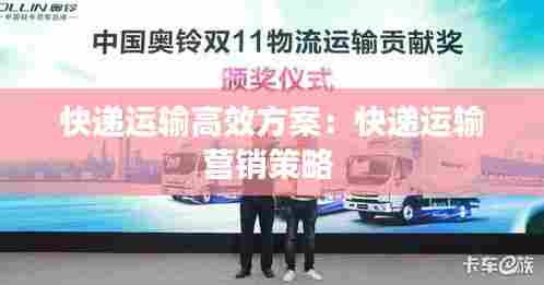 快递运输高效方案:快递运输营销策略
