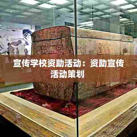 宣传学校资助活动:资助宣传活动策划