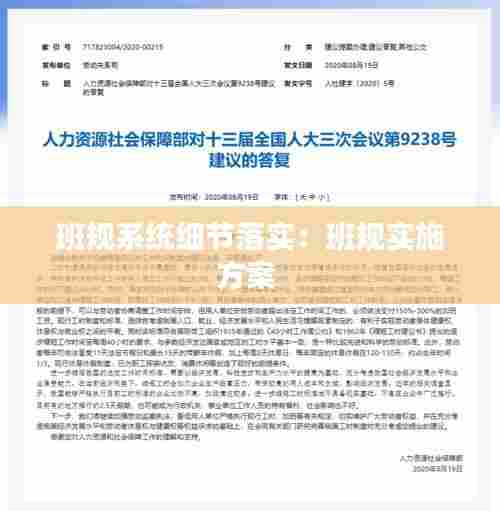 班规系统细节落实:班规实施方案